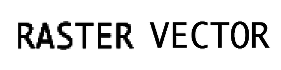 Image showing the difference between a raster and a vector